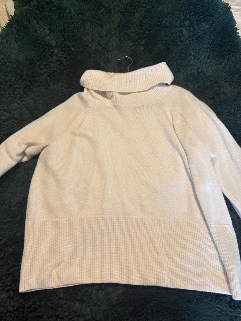 Classic Cream Turtleneck Women's Sweater